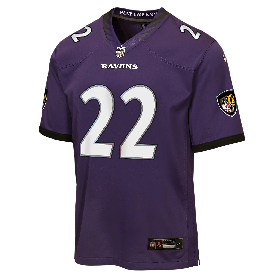 Zennovawear Derrick Henry Baltimore Ravens Youth Game Jersey - Purple
