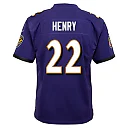Zennovawear Derrick Henry Baltimore Ravens Youth Game Jersey - Purple