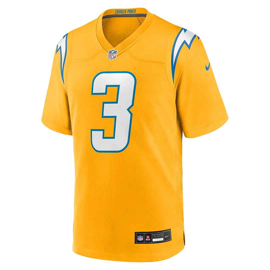 Zennovawear Derwin James Jr. Los Angeles Chargers Youth Alternate Charger Power Game Player Jersey - Gold