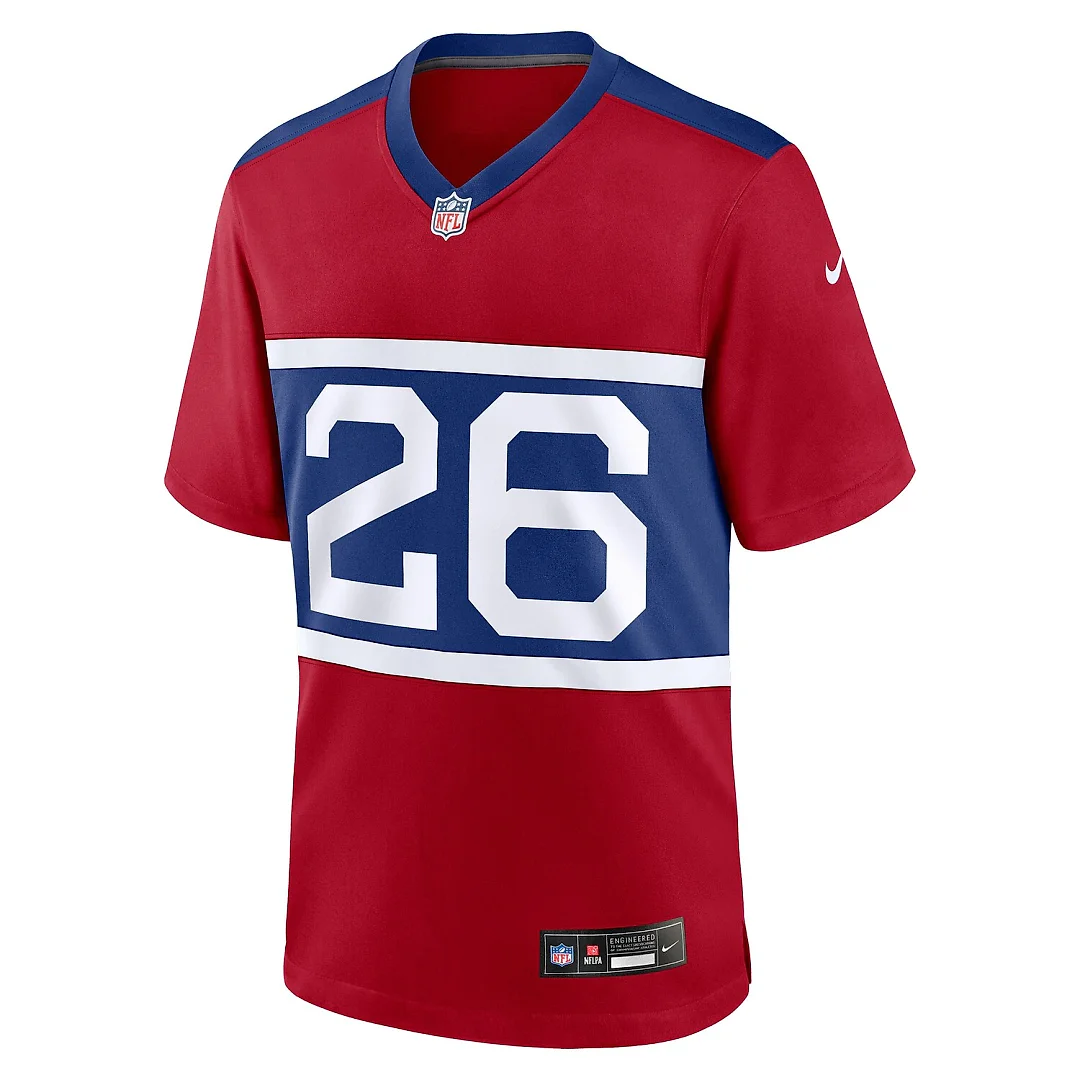 Zennovawear Devin Singletary New York Giants Youth Game Jersey - Red