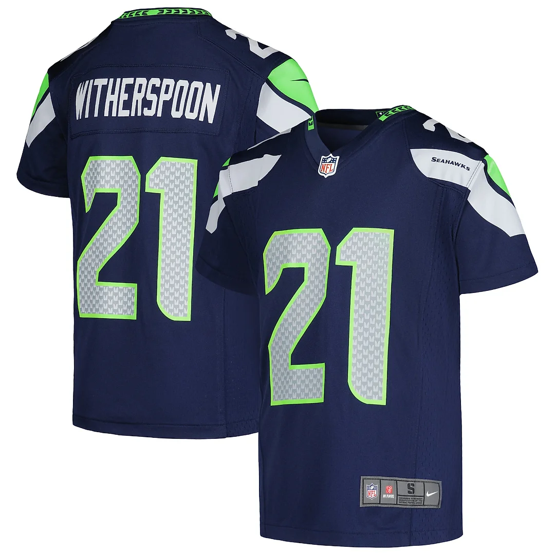 Zennovawear Devon Witherspoon Seattle Seahawks Youth Game Jersey - College Navy