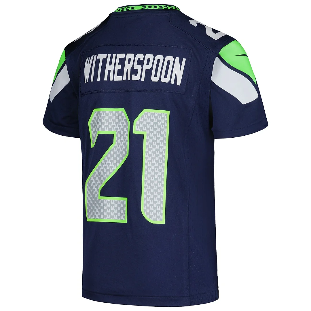 Zennovawear Devon Witherspoon Seattle Seahawks Youth Game Jersey - College Navy