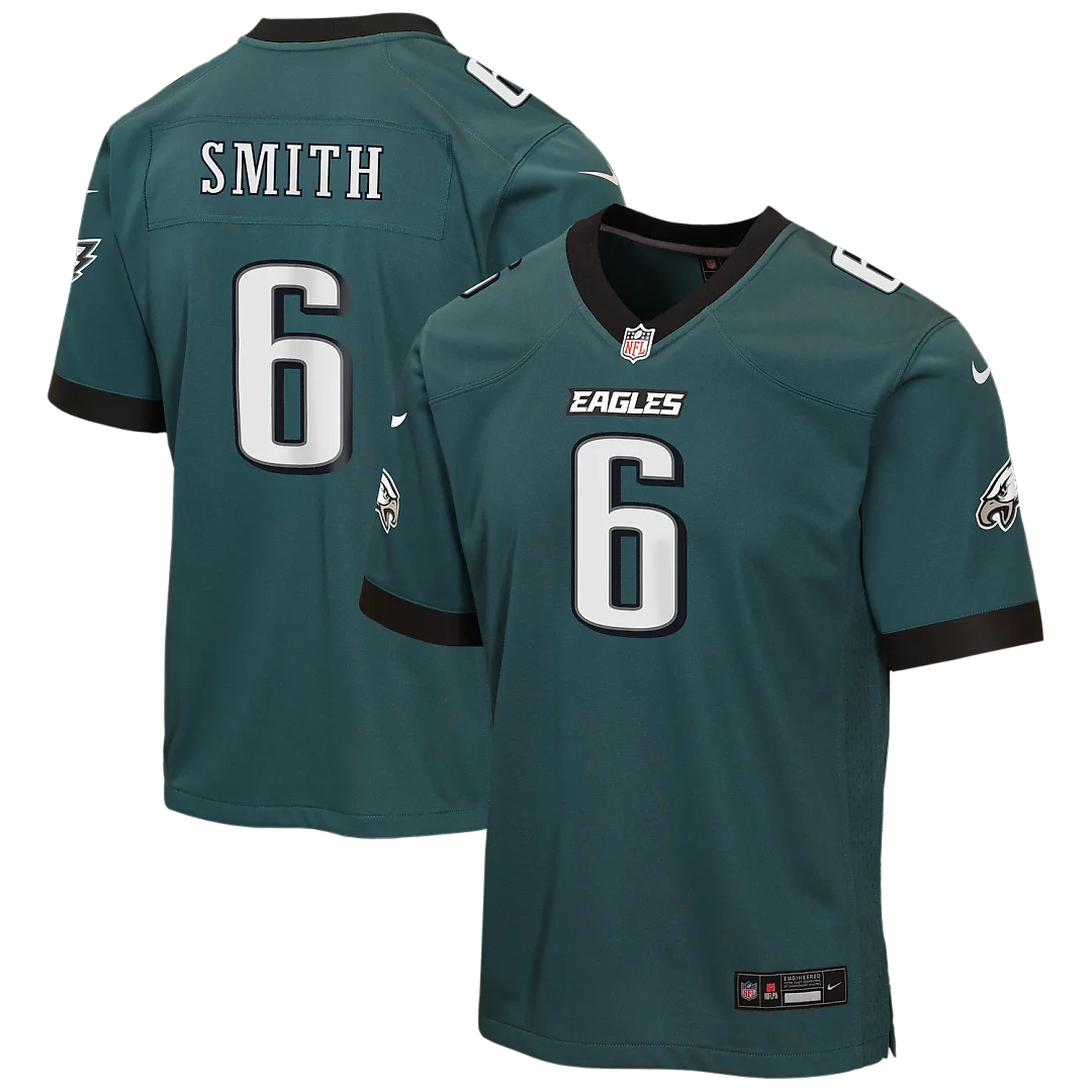 Zennovawear DeVonta Smith Philadelphia Eagles Youth Team Game Jersey - Midnight Green