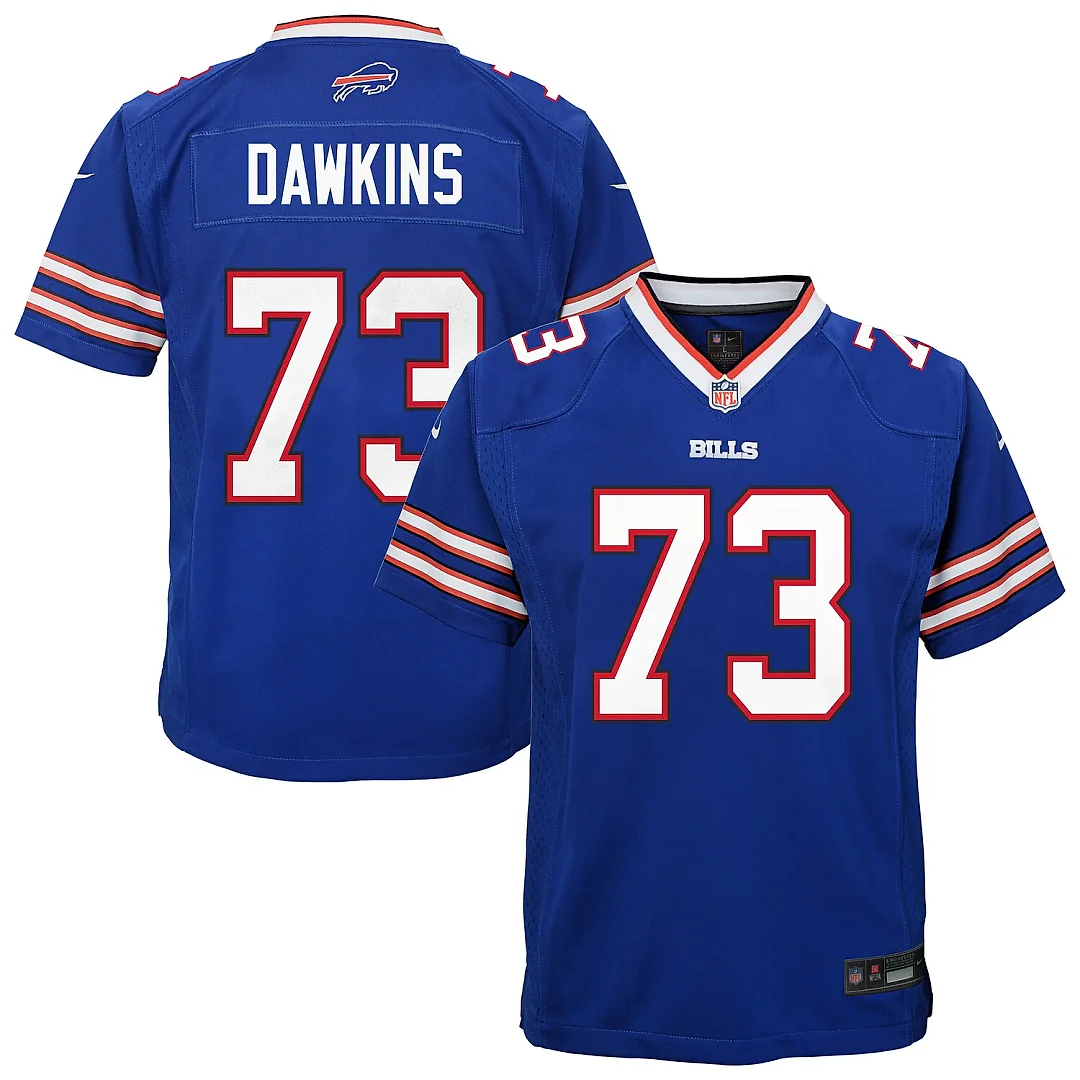 Zennovawear Dion Dawkins Buffalo Bills Youth Team Game Jersey - Royal