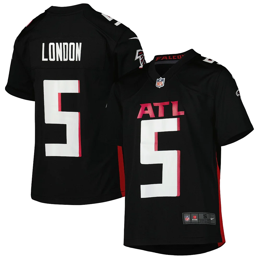 Zennovawear Drake London Atlanta Falcons Youth Game Jersey - Black