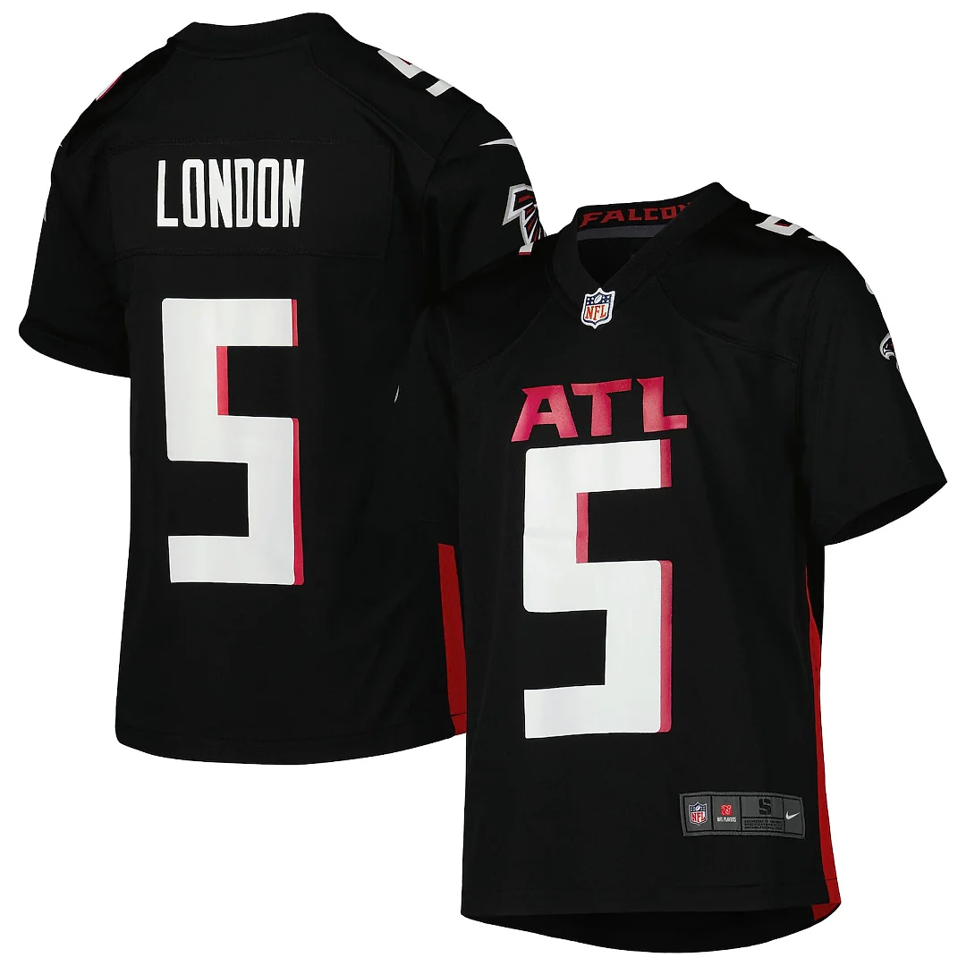 Zennovawear Drake London Atlanta Falcons Youth Game Jersey - Black