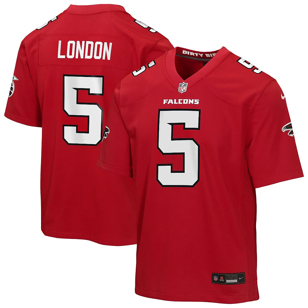 Zennovawear Drake London Atlanta Falcons Youth Game Jersey - Red