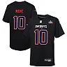 Zennovawear Drake Maye New England Patriots Youth Super Bowl LX Patch Carbon Fashion Game Jersey - Black