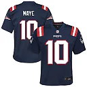Zennovawear Drake Maye New England Patriots Youth Game Jersey - Navy