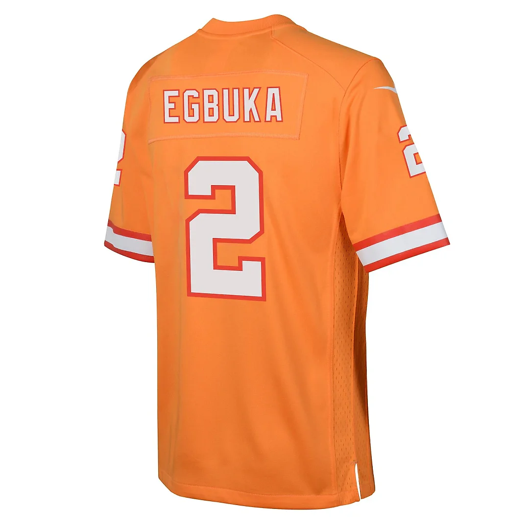 Zennovawear Emeka Egbuka Tampa Bay Buccaneers Youth Team Game Jersey - Orange