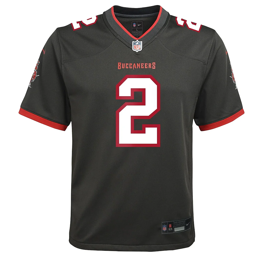 Zennovawear Emeka Egbuka Tampa Bay Buccaneers Youth Alternate Game Jersey - Pewter