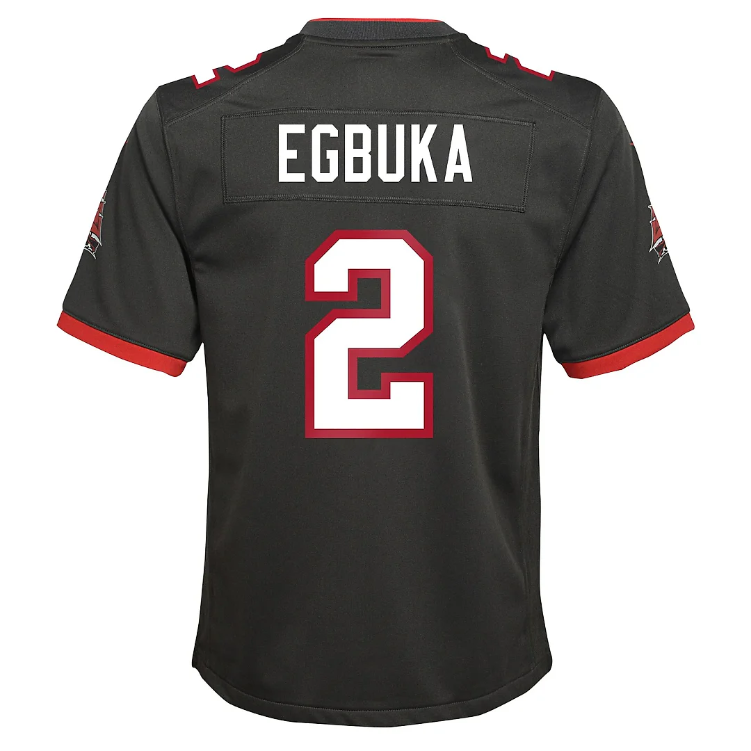Zennovawear Emeka Egbuka Tampa Bay Buccaneers Youth Alternate Game Jersey - Pewter