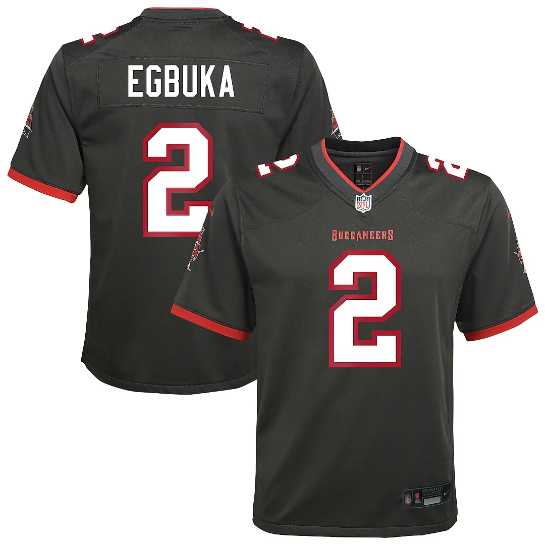 Zennovawear Emeka Egbuka Tampa Bay Buccaneers Youth Alternate Game Jersey - Pewter