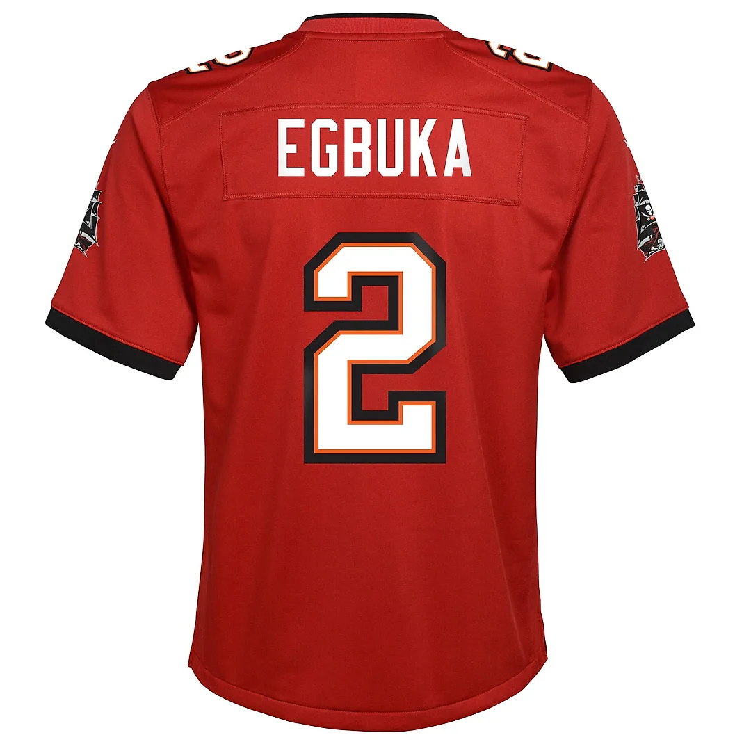 Zennovawear Emeka Egbuka Tampa Bay Buccaneers Youth Team Game Jersey - Red