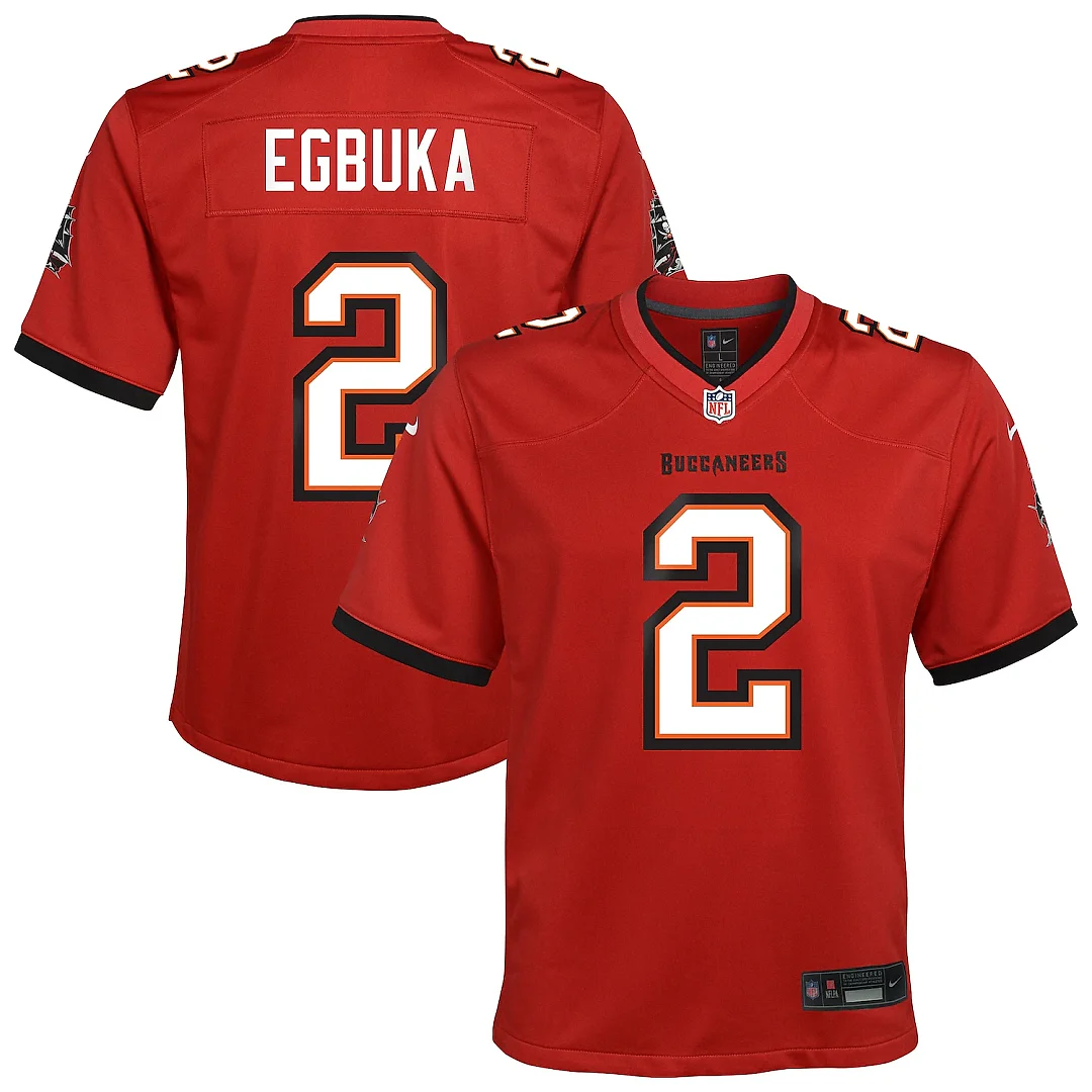Zennovawear Emeka Egbuka Tampa Bay Buccaneers Youth Team Game Jersey - Red