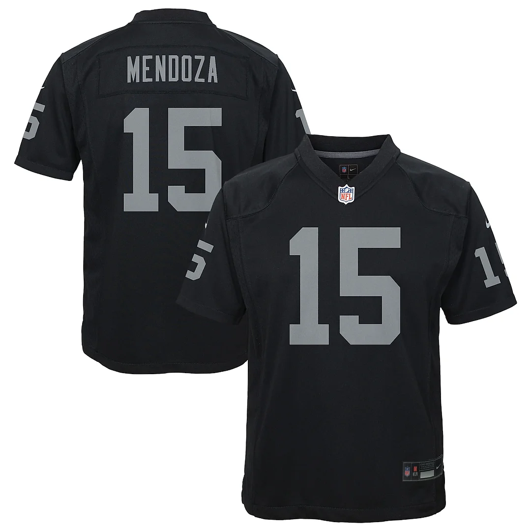 Zennovawear Fernando Mendoza Las Vegas Raiders Youth Team Game Jersey - Black