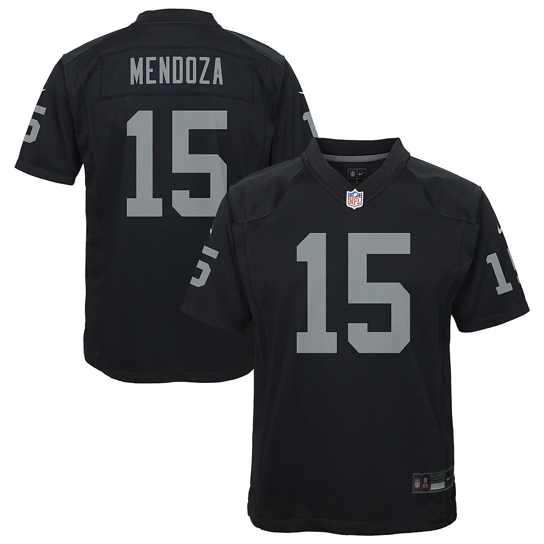 Zennovawear Fernando Mendoza Las Vegas Raiders Youth Team Game Jersey - Black