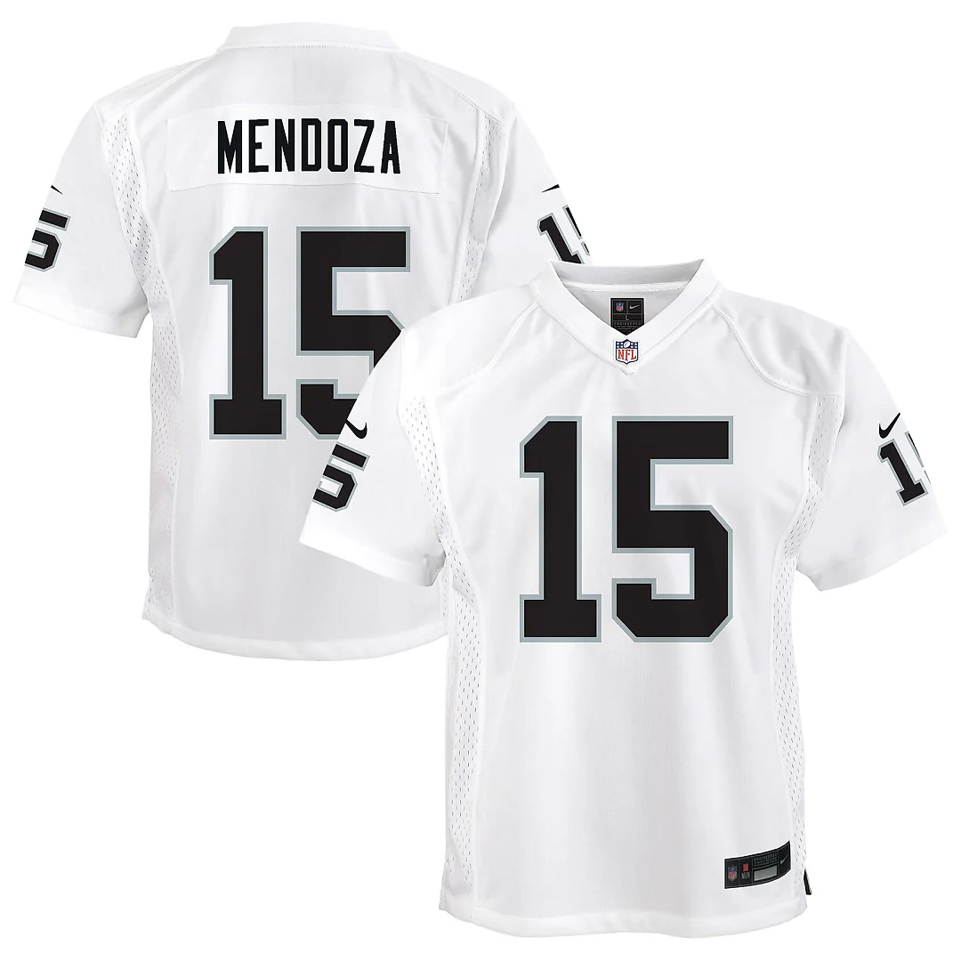 Zennovawear Fernando Mendoza Las Vegas Raiders Youth Game Jersey - White