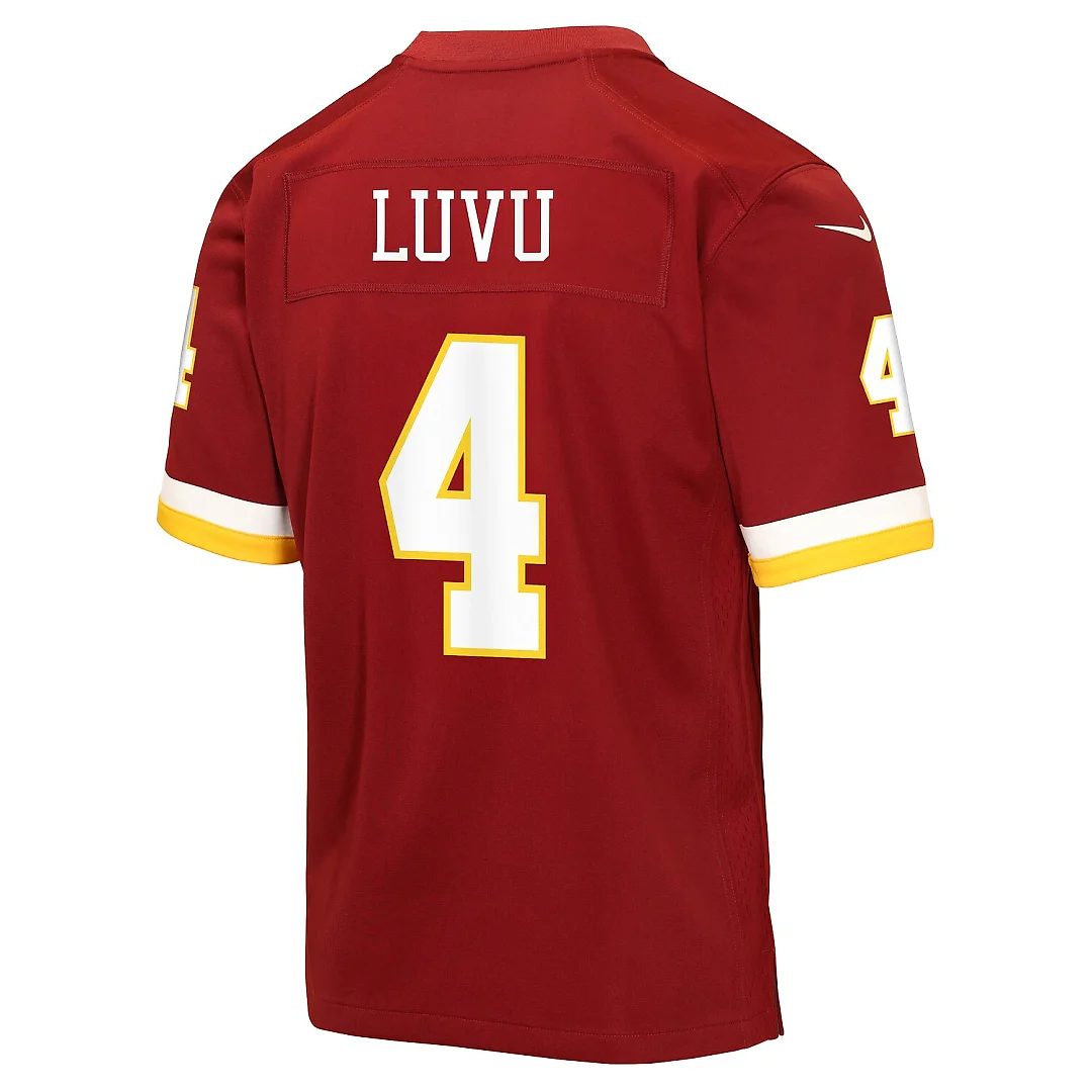 Zennovawear Frankie Luvu Washington Commanders Youth Game Jersey - Burgundy