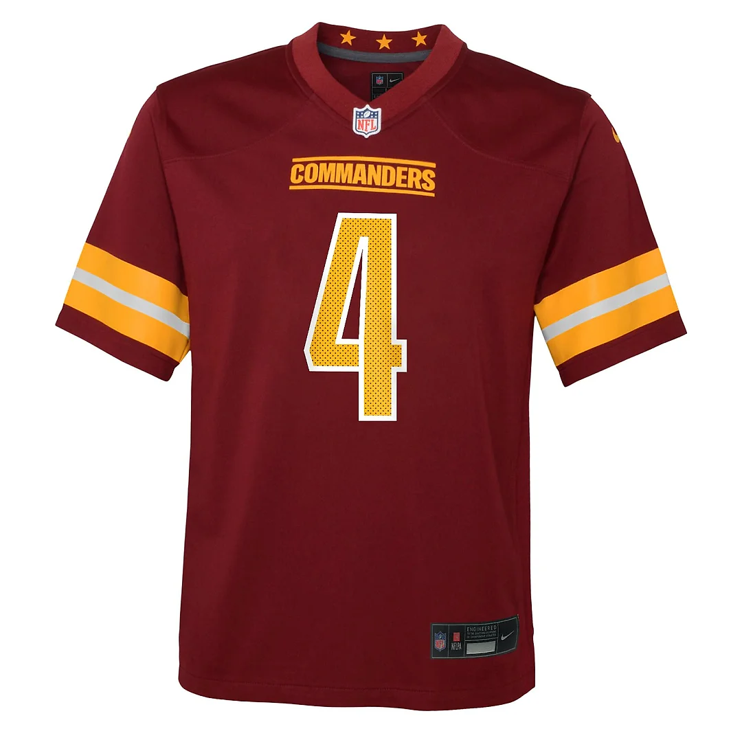 Zennovawear Frankie Luvu Washington Commanders Youth Team Game Jersey - Burgundy
