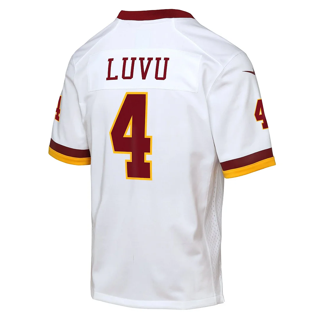 Zennovawear Frankie Luvu Washington Commanders Youth Game Super Bowl Era Jersey - White