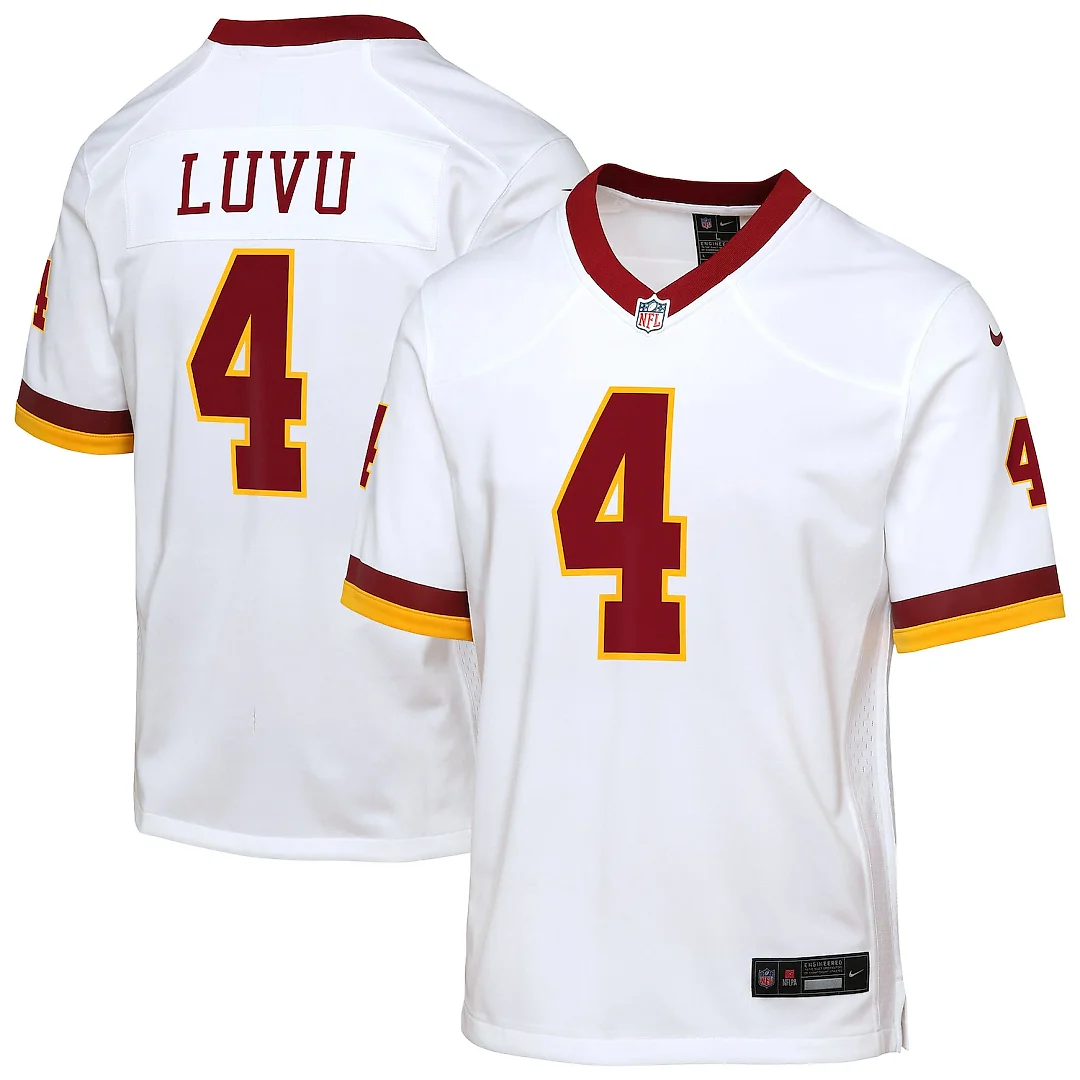Zennovawear Frankie Luvu Washington Commanders Youth Game Super Bowl Era Jersey - White