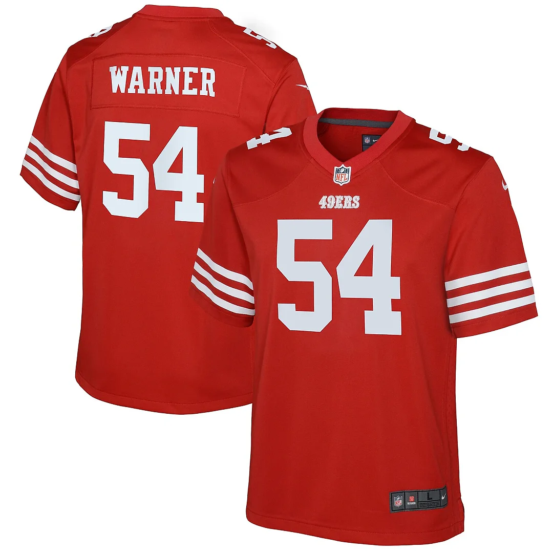 Zennovawear Fred Warner San Francisco 49ers Youth Game Jersey - Scarlet