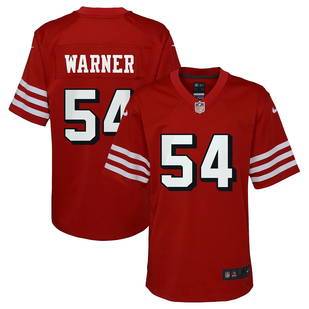 Zennovawear Fred Warner San Francisco 49ers Youth Game Jersey - Scarlet