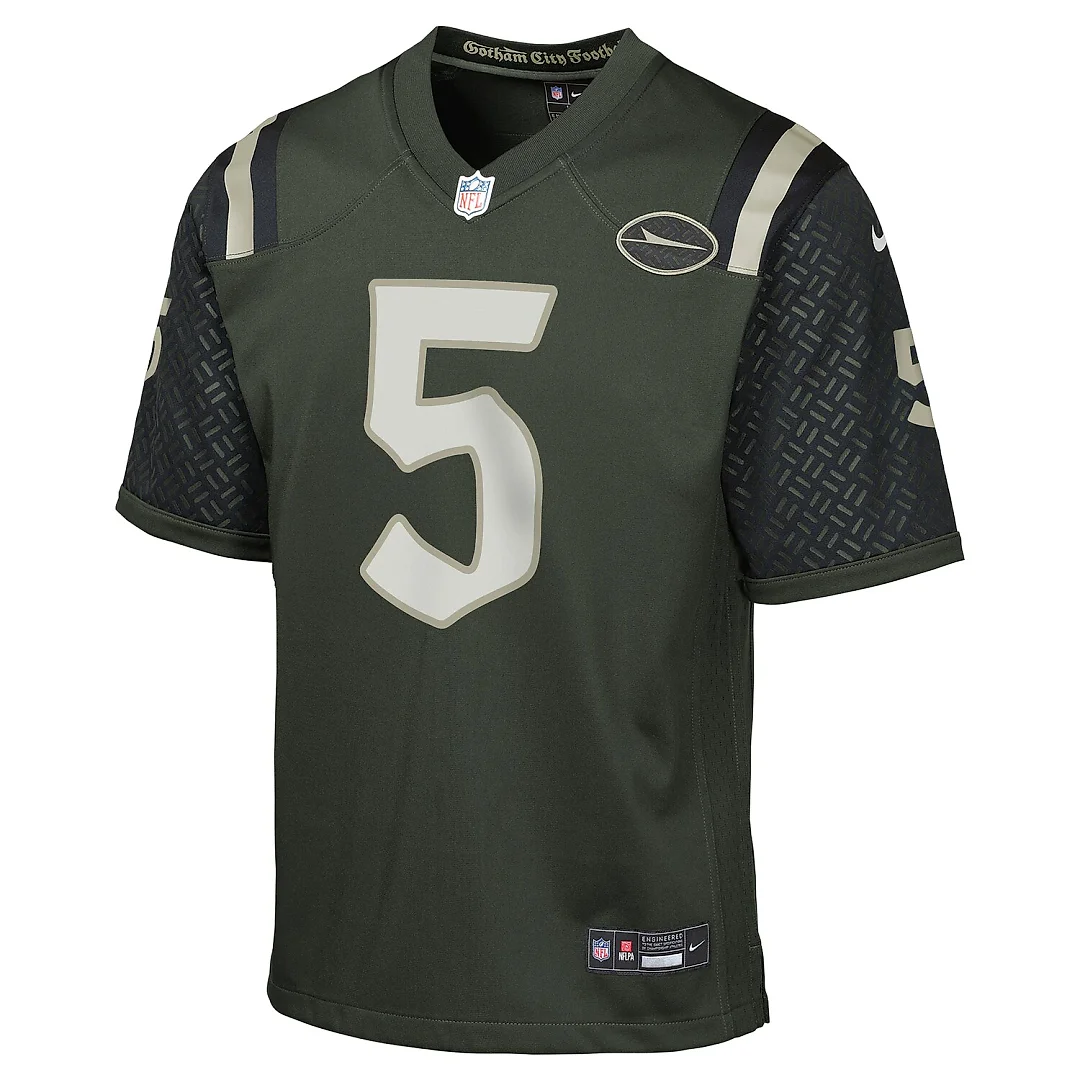 Zennovawear Garrett Wilson New York Jets Youth 2025 Rivalries Collection Game Jersey - Gotham Green