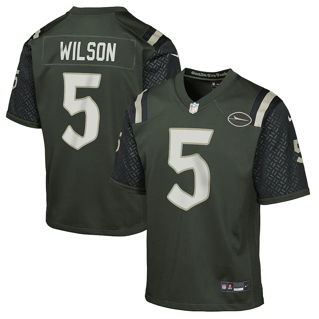 Zennovawear Garrett Wilson New York Jets Youth 2025 Rivalries Collection Game Jersey - Gotham Green