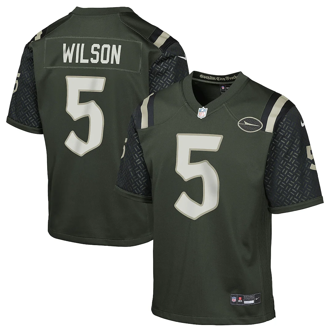 Zennovawear Garrett Wilson New York Jets Youth 2025 Rivalries Collection Game Jersey - Gotham Green