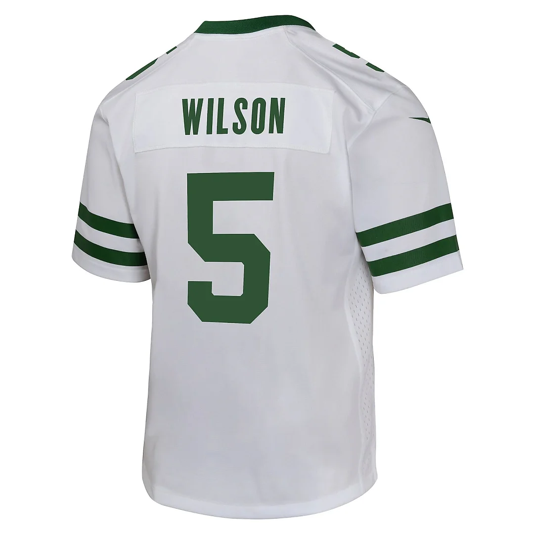 Zennovawear Garrett Wilson New York Jets Youth Game Jersey - White