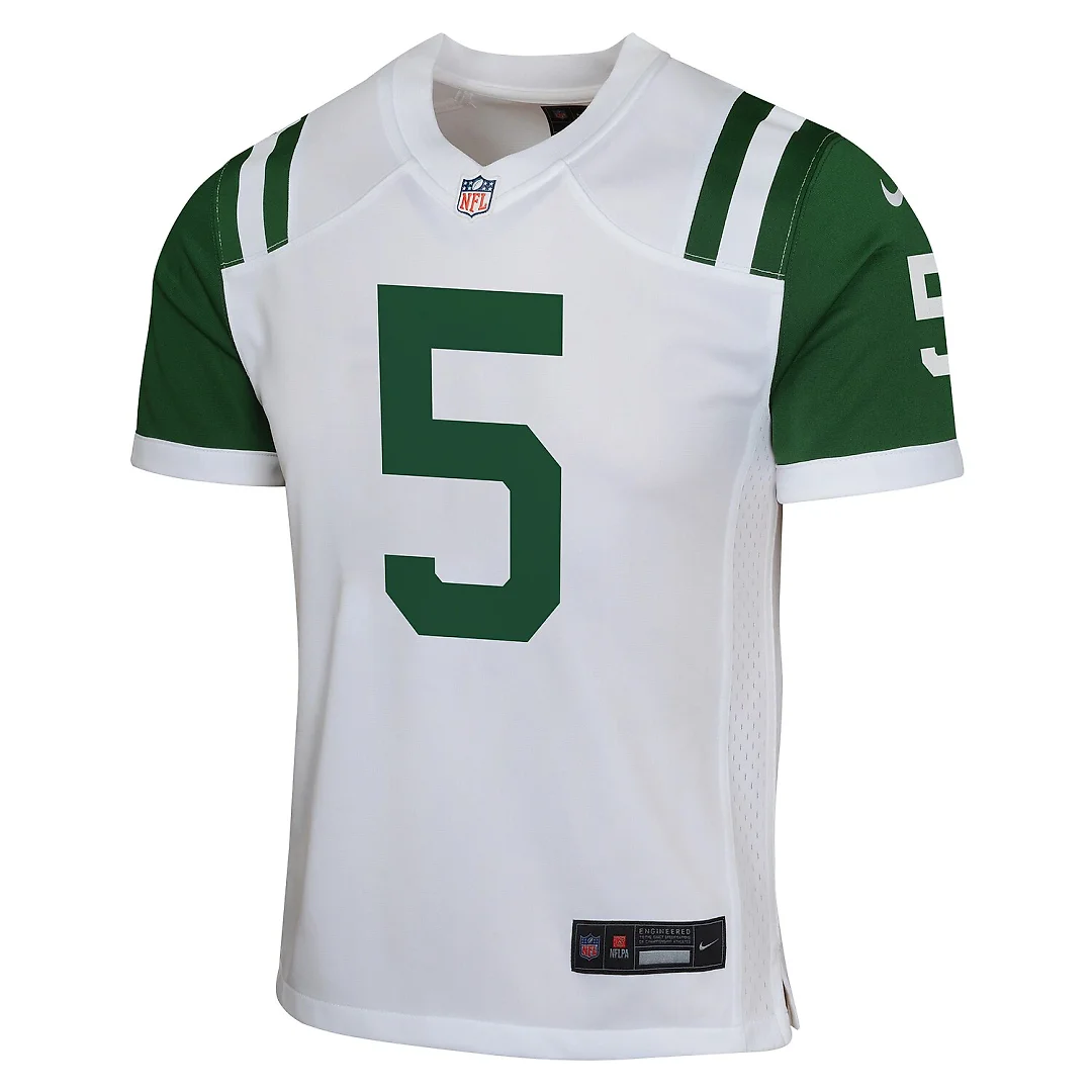 Zennovawear Garrett Wilson New York Jets Youth Game Jersey - White
