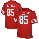 Zennovawear George Kittle San Francisco 49ers Youth 80th Anniversary Game Jersey - Scarlet