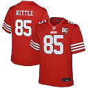 Zennovawear George Kittle San Francisco 49ers Youth 80th Anniversary Game Jersey - Scarlet