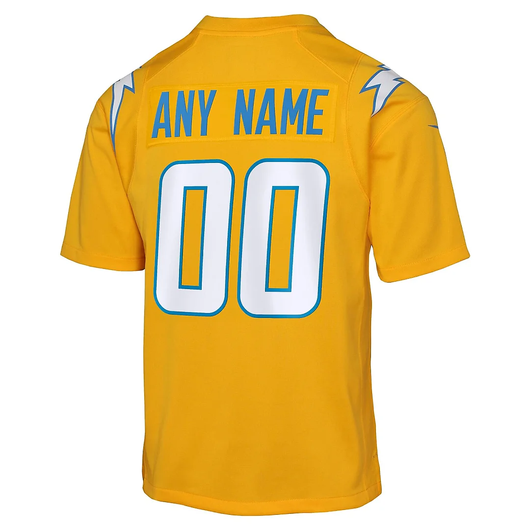 Zennovawear Los Angeles Chargers Youth Alternate Charger Power Game Custom Jersey - Gold