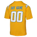 Zennovawear Los Angeles Chargers Youth Alternate Charger Power Game Custom Jersey - Gold
