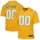 Zennovawear Los Angeles Chargers Youth Alternate Charger Power Game Custom Jersey - Gold