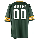 Zennovawear Green Bay Packers Youth Custom Game Jersey - Green