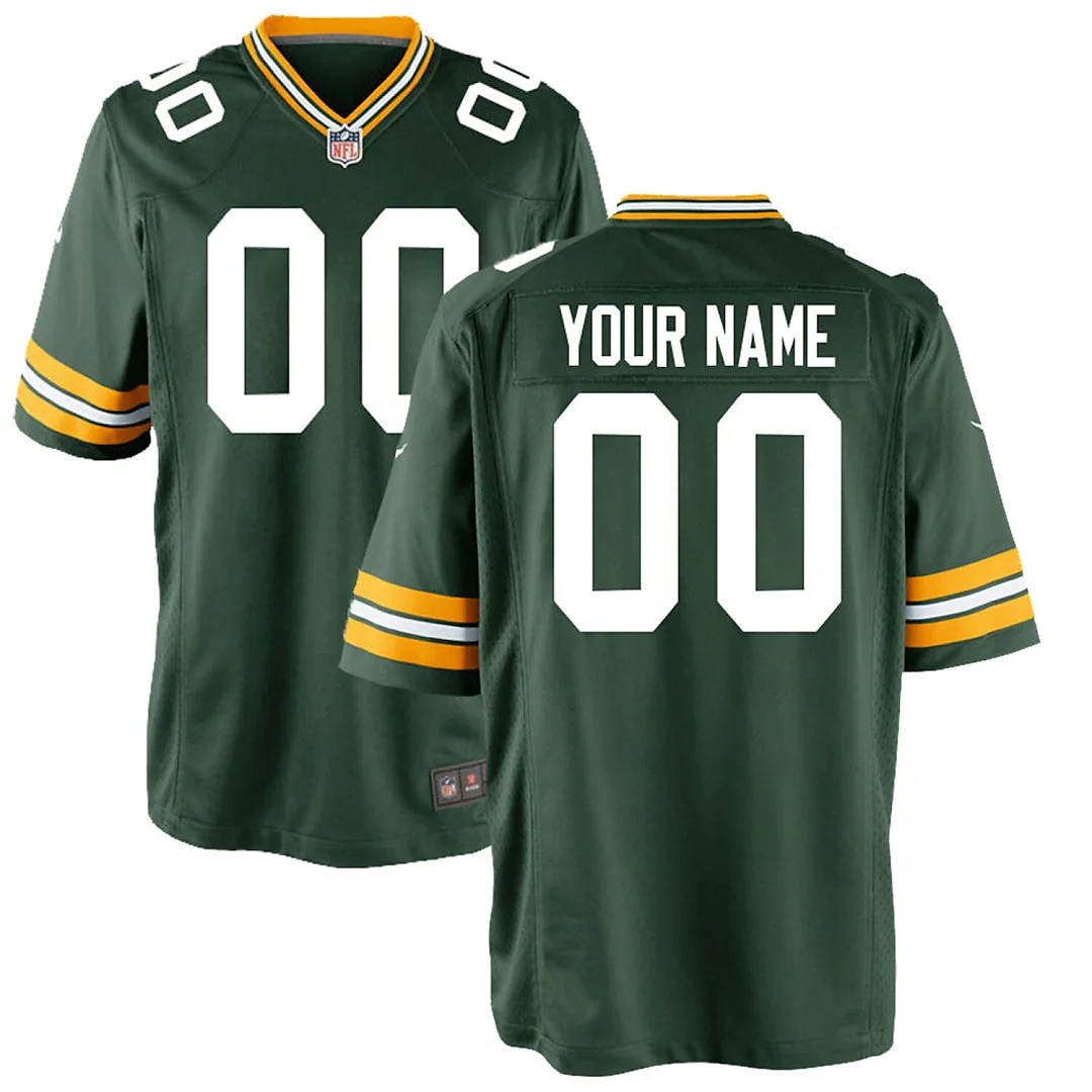 Zennovawear Green Bay Packers Youth Custom Game Jersey - Green