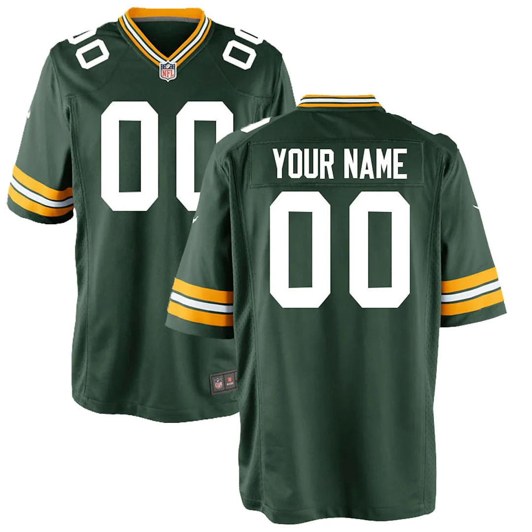 Zennovawear Green Bay Packers Youth Custom Game Jersey - Green