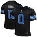 Zennovawear Jahmyr Gibbs Detroit Lions Youth Game Jersey - Black