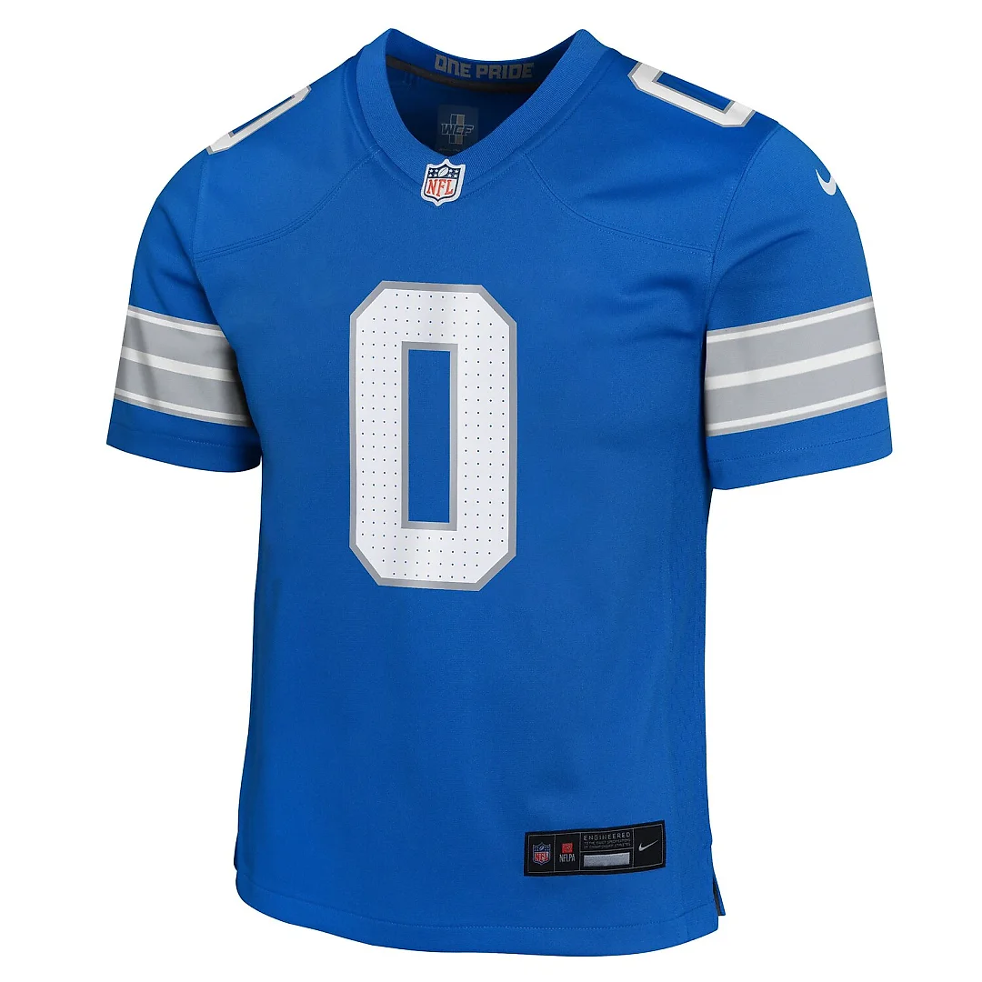 Zennovawear Jahmyr Gibbs Detroit Lions Youth Game Jersey - Blue