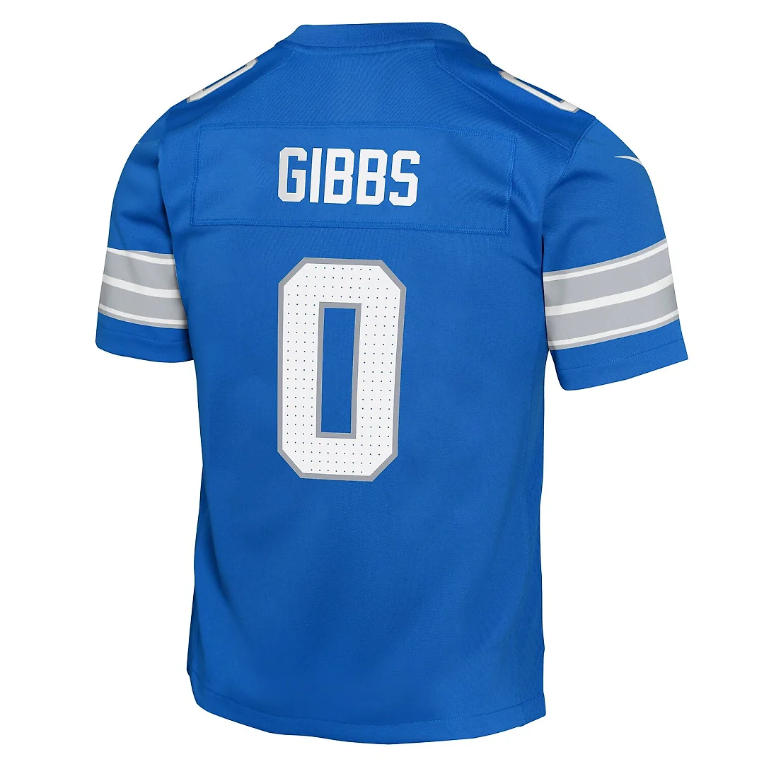 Zennovawear Jahmyr Gibbs Detroit Lions Youth Game Jersey - Blue