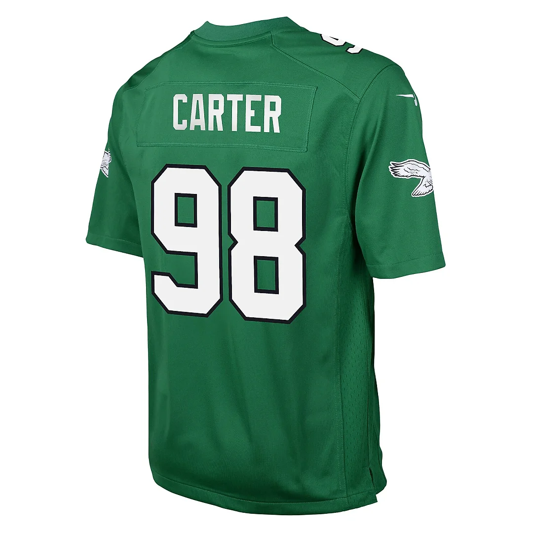 Zennovawear Jalen Carter Philadelphia Eagles Youth Game Jersey - Kelly Green