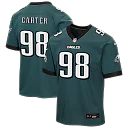 Zennovawear Jalen Carter Philadelphia Eagles Youth Team Game Jersey - Midnight Green