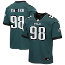 Zennovawear Jalen Carter Philadelphia Eagles Youth Team Game Jersey - Midnight Green