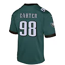 Zennovawear Jalen Carter Philadelphia Eagles Youth Game Player Jersey - Midnight Green