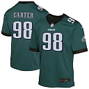 Zennovawear Jalen Carter Philadelphia Eagles Youth Game Player Jersey - Midnight Green