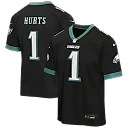 Zennovawear Jalen Hurts Philadelphia Eagles Youth Alternate Game Jersey - Black